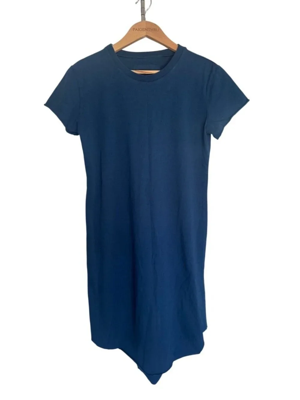 Frank & Eileen Womens Medium Deep Sea Jersey Dress Minimalist Coastal